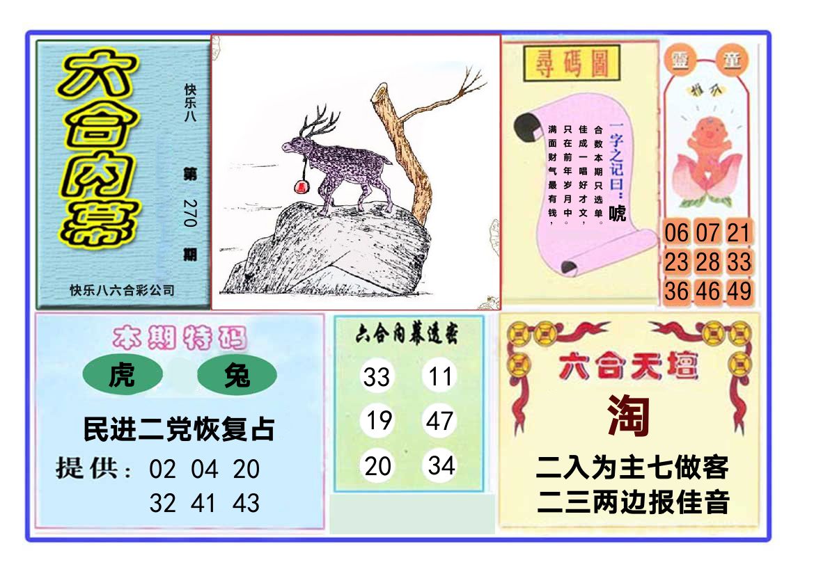六合内幕 第270期