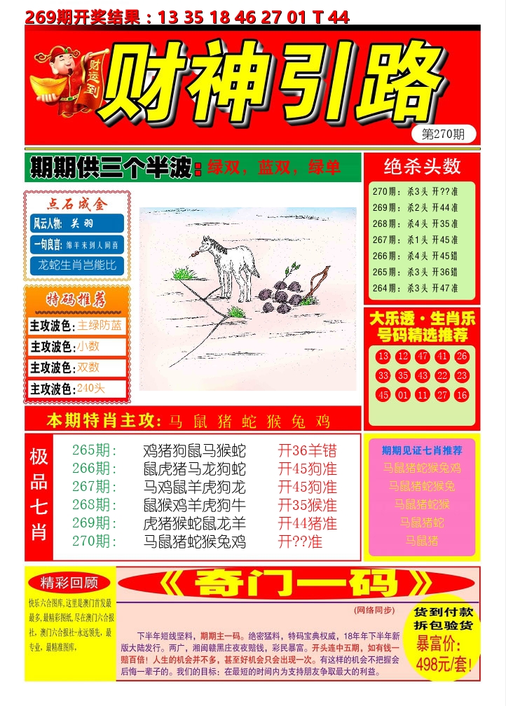 财神引路 第270期