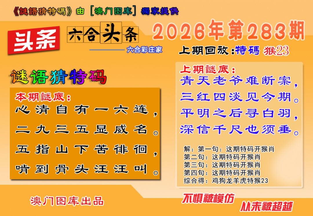 六合头条 第283期