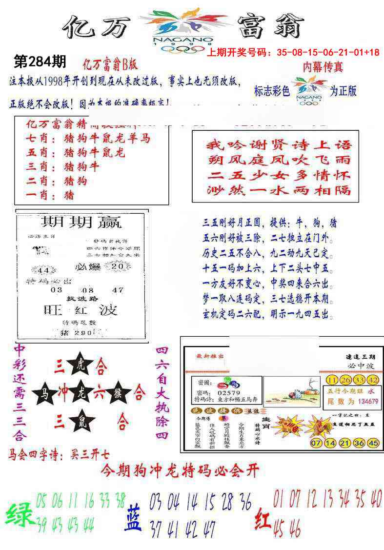 亿万富翁B 第283期