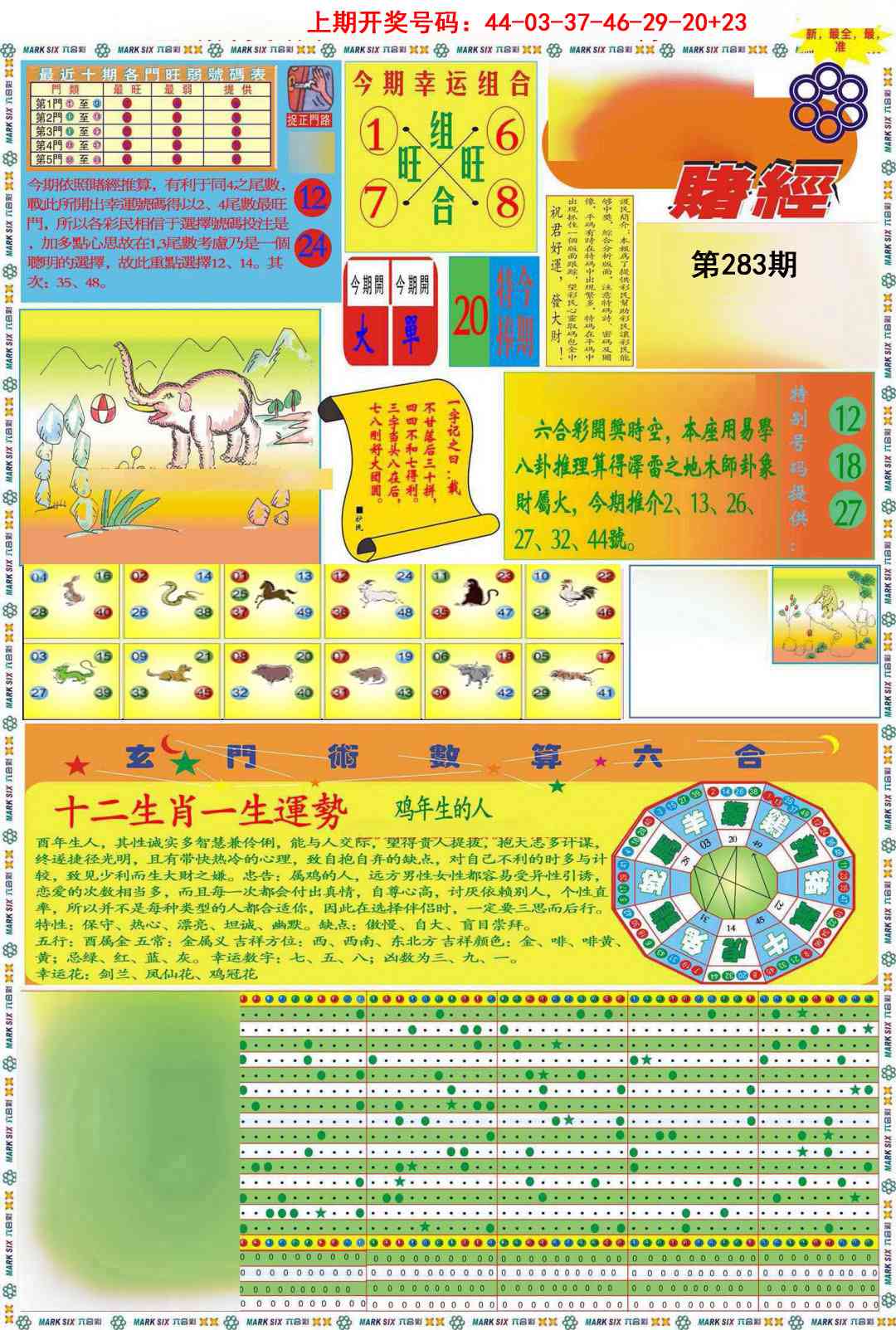 九龍赌经A(推荐) 第283期