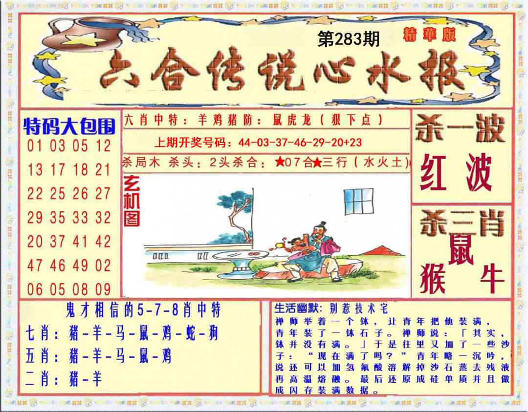 六合传说(心水版) 第283期