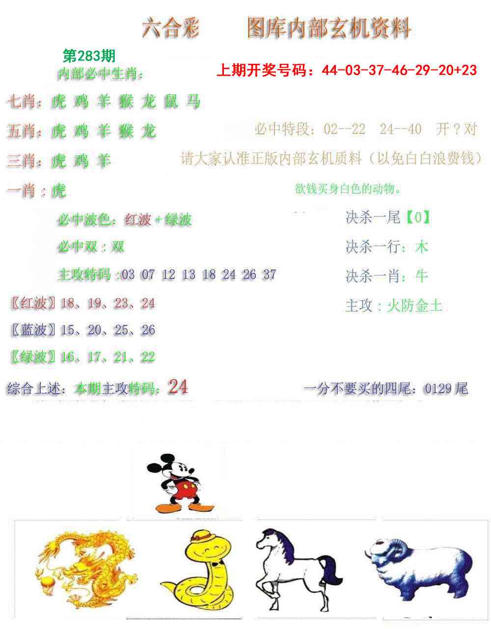 内部玄机资料 第283期