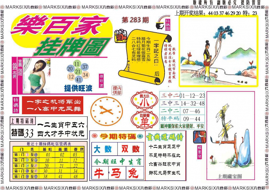 乐百家挂牌图 第283期