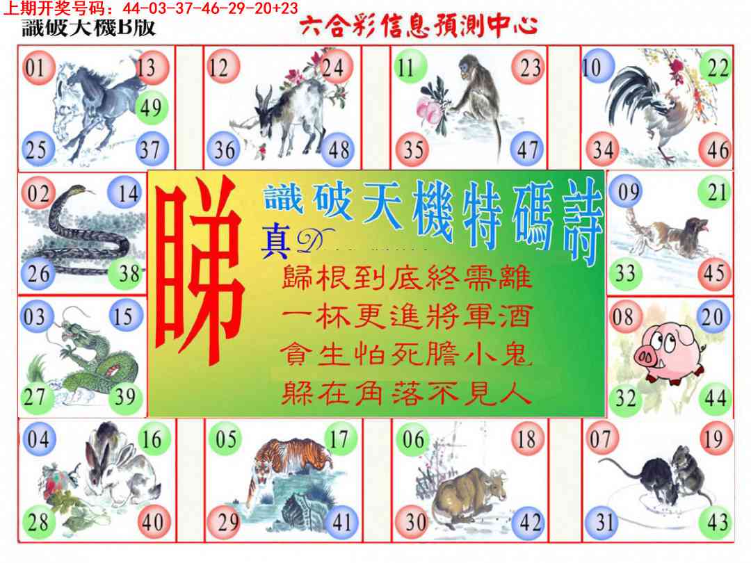识破天机B版 第283期