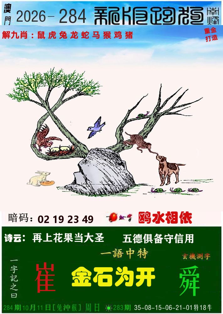 新版跑狗 第284期