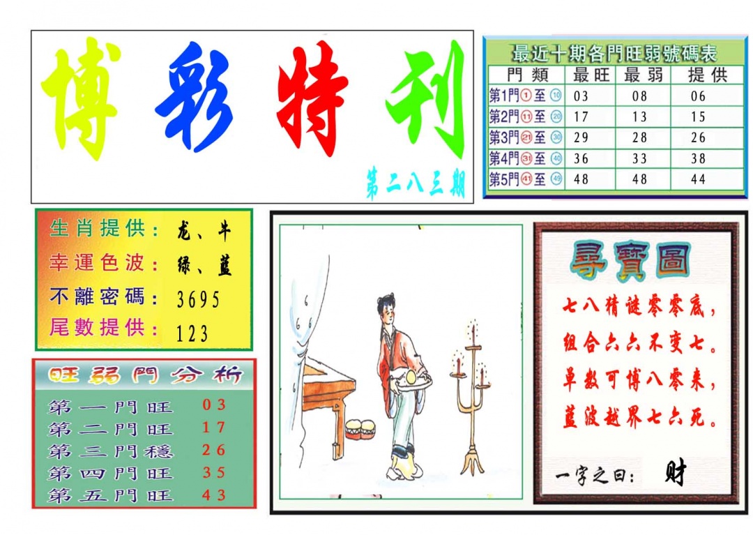 博彩特刊 第283期