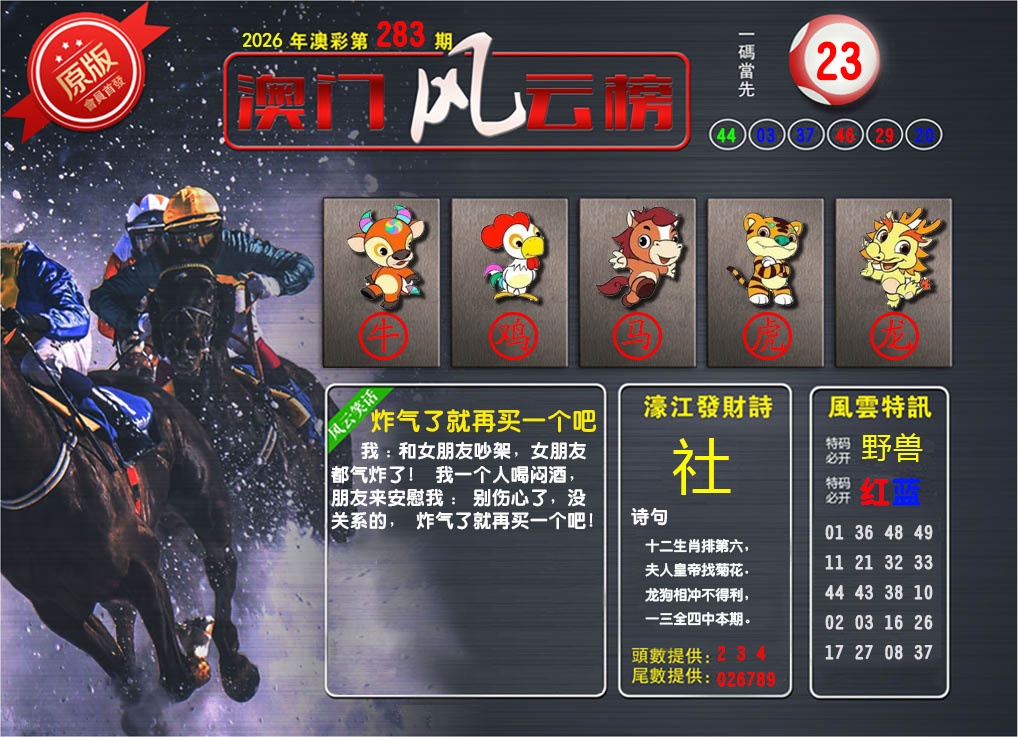 澳门风云榜 第283期
