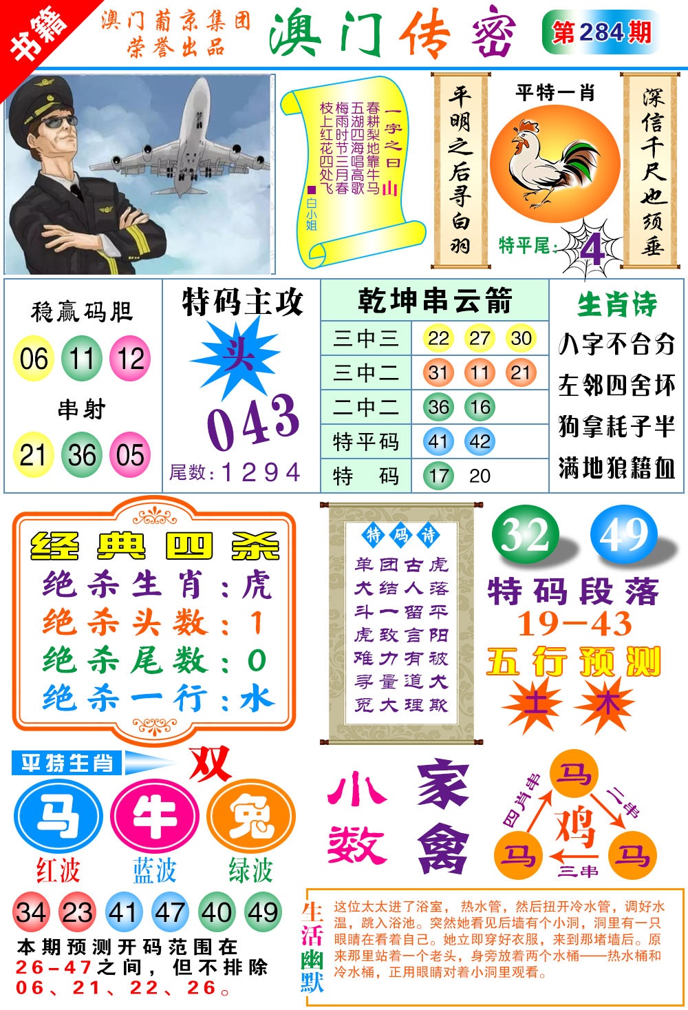 澳门传密一码 第284期