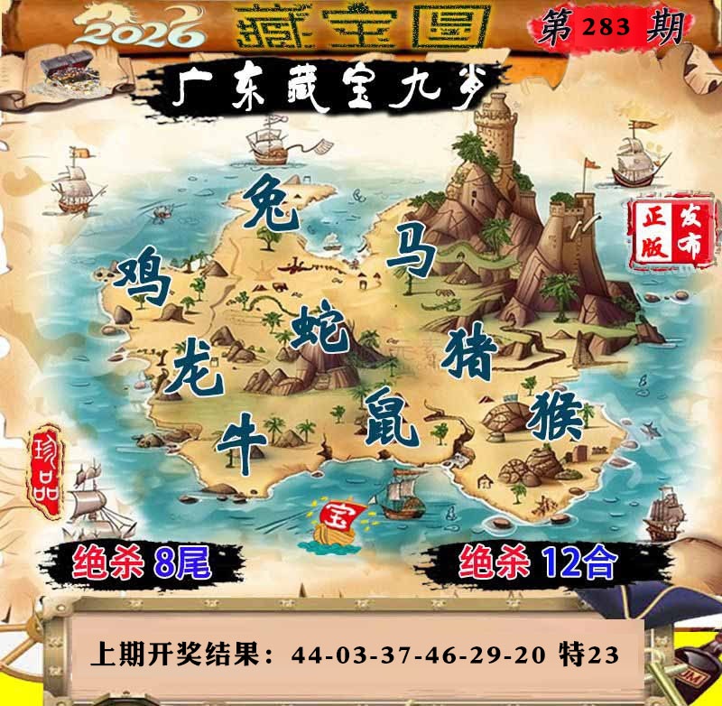 广东藏宝九肖 第283期