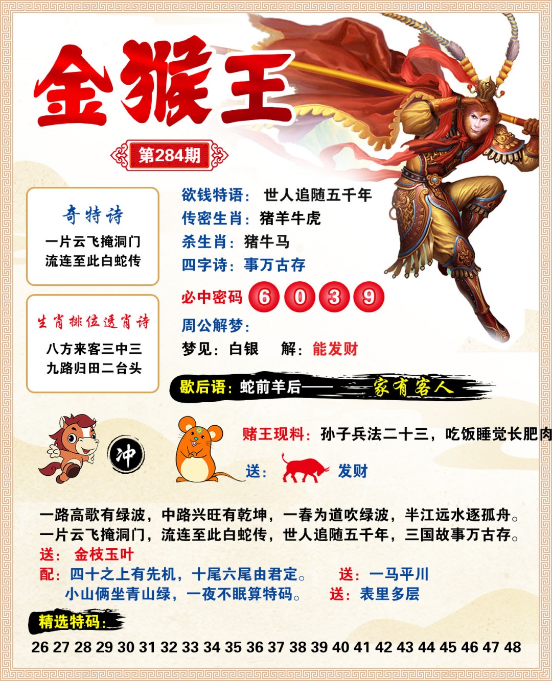 金猴王 第284期
