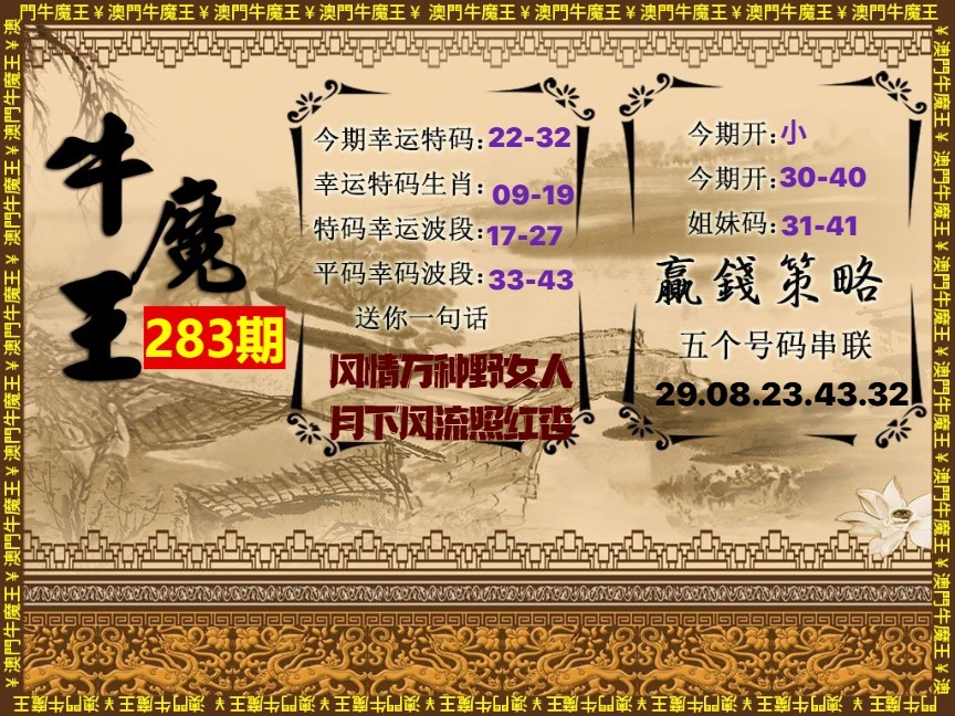 牛魔王-贏錢策略 第283期