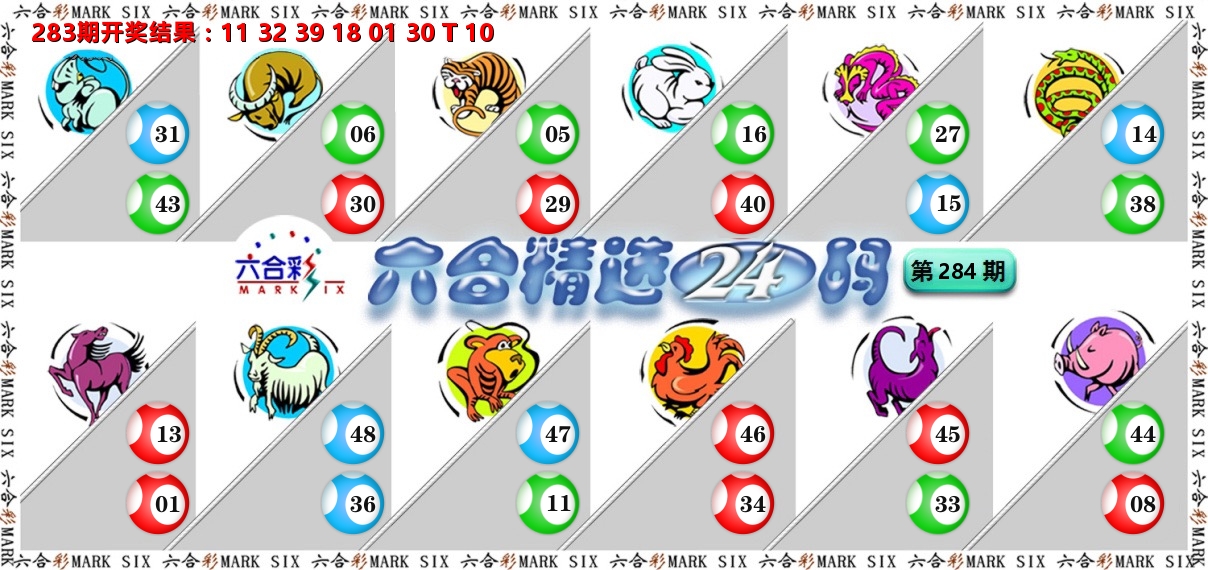 六合精选24码 第284期