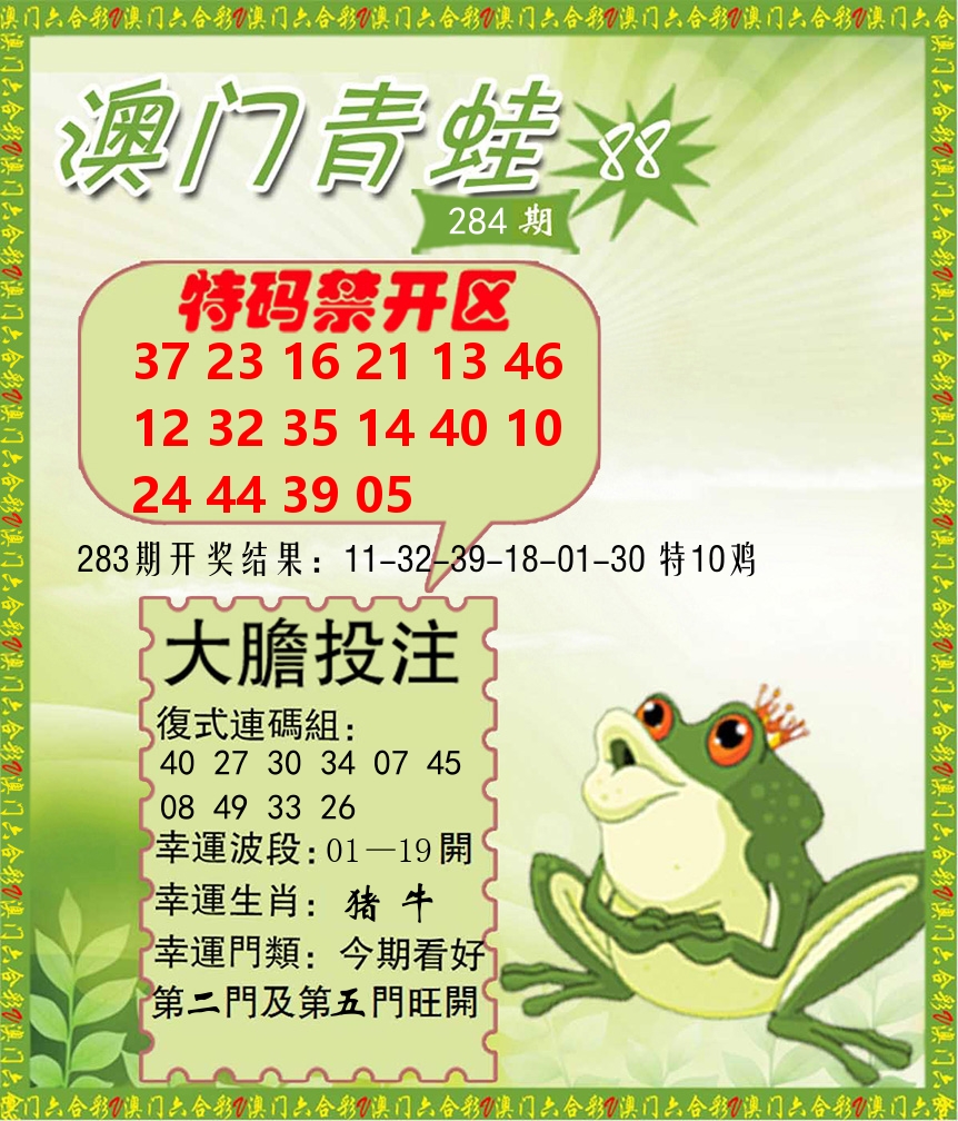 青蛙系列88 第284期