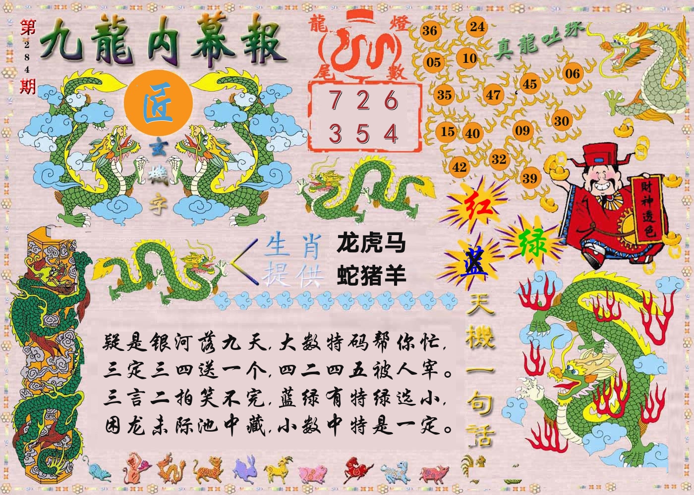 澳门内幕报 第284期