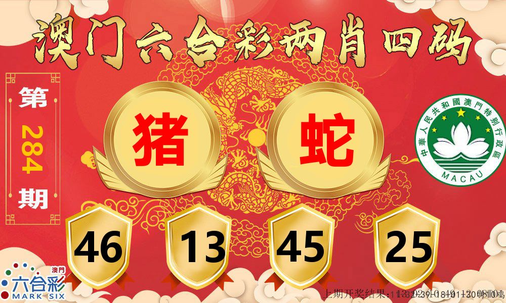 澳门两肖四码 第284期
