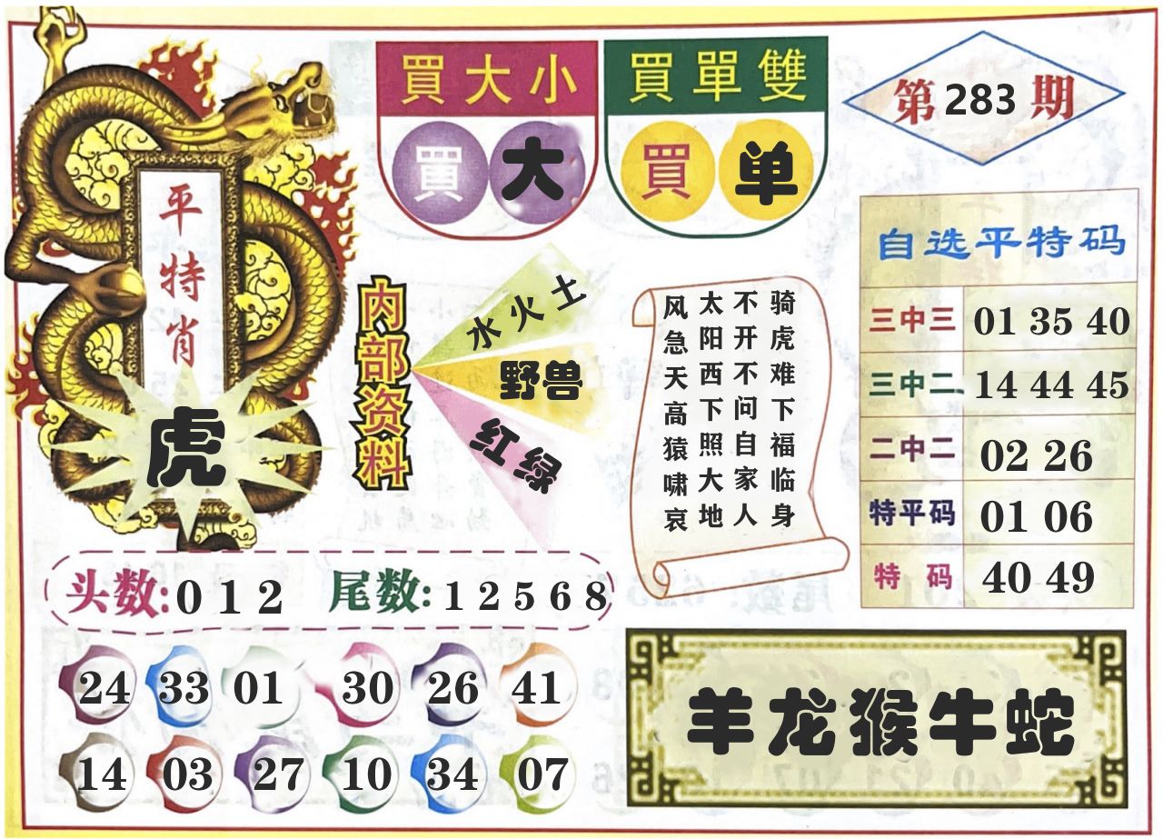 澳门龙王一肖 第283期