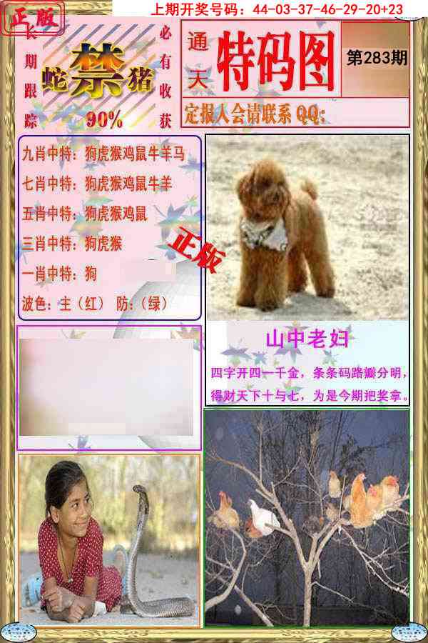 特码图 第283期