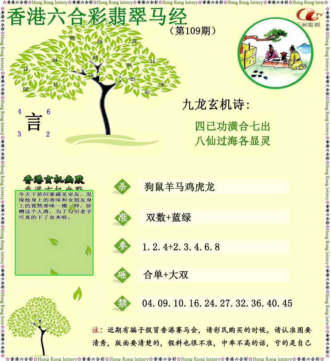 翡翠马经 第108期
