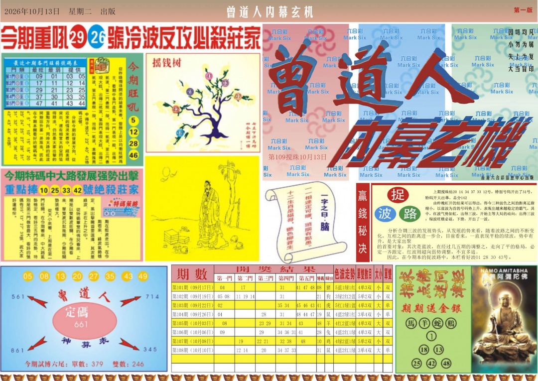 曾道人内幕A 第108期