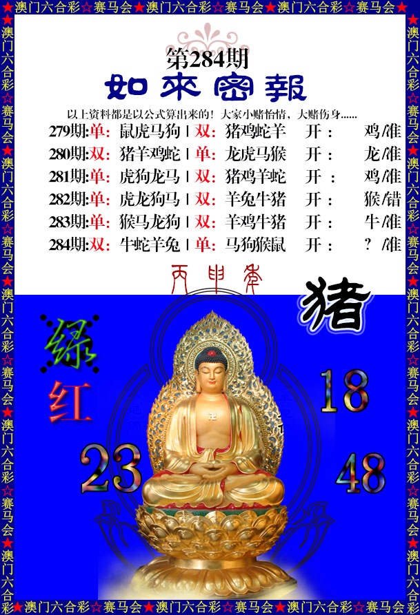 如来秘报 第284期
