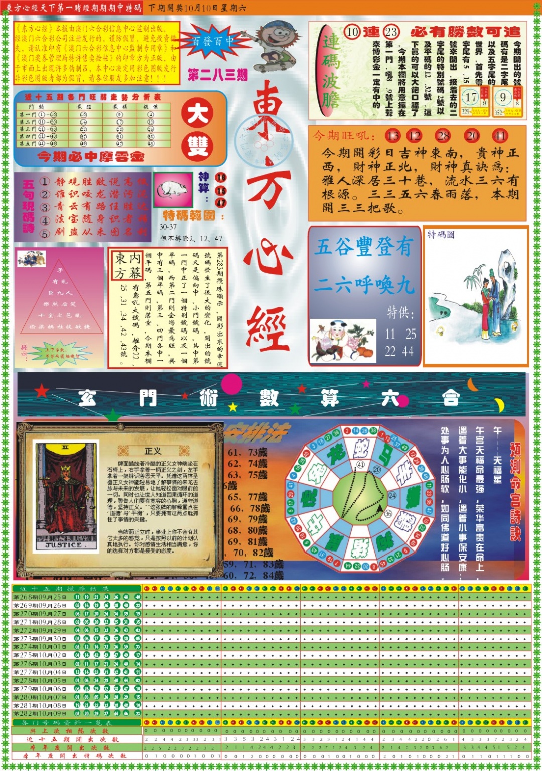 东方心经A 第283期
