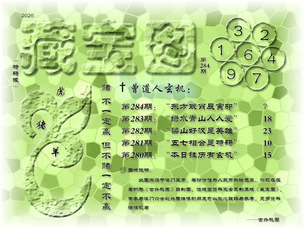 《藏宝图》 第284期