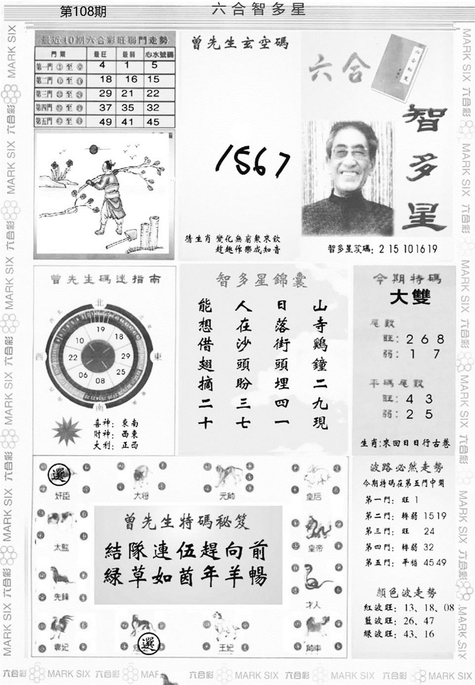 六合智多星 第108期
