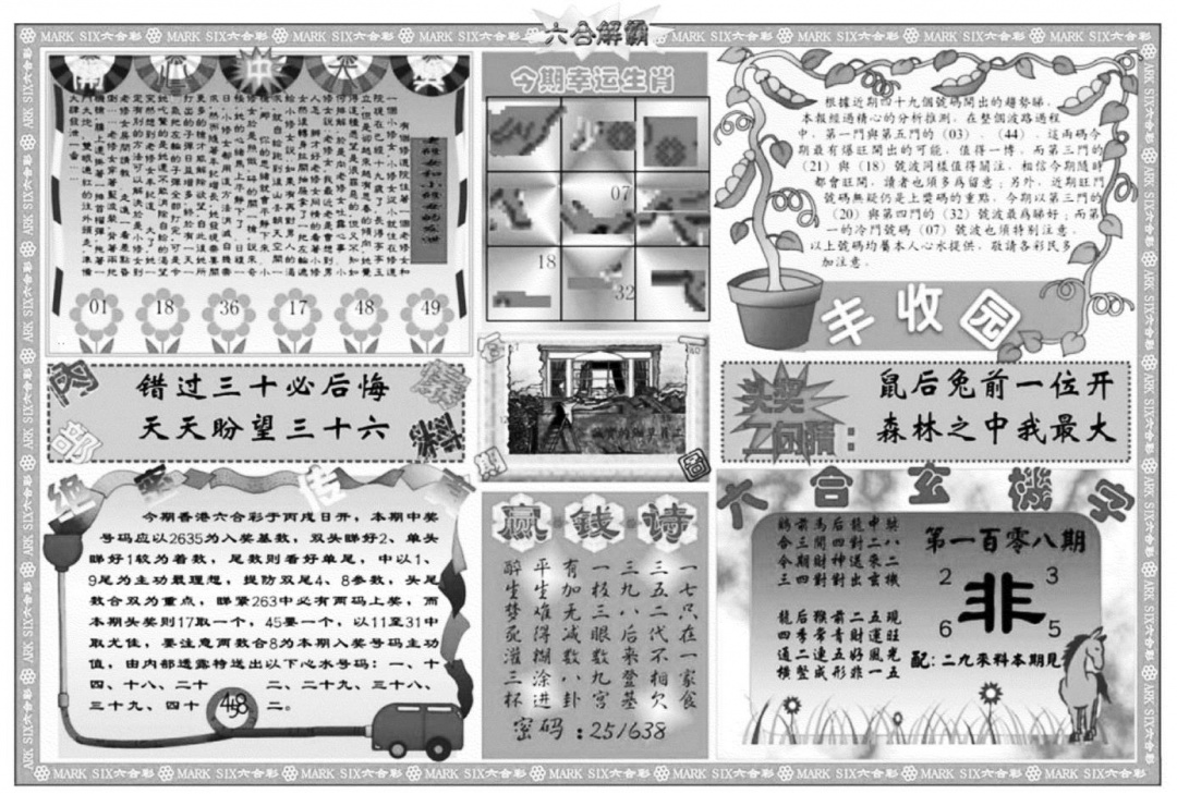 六合解霸B 第108期