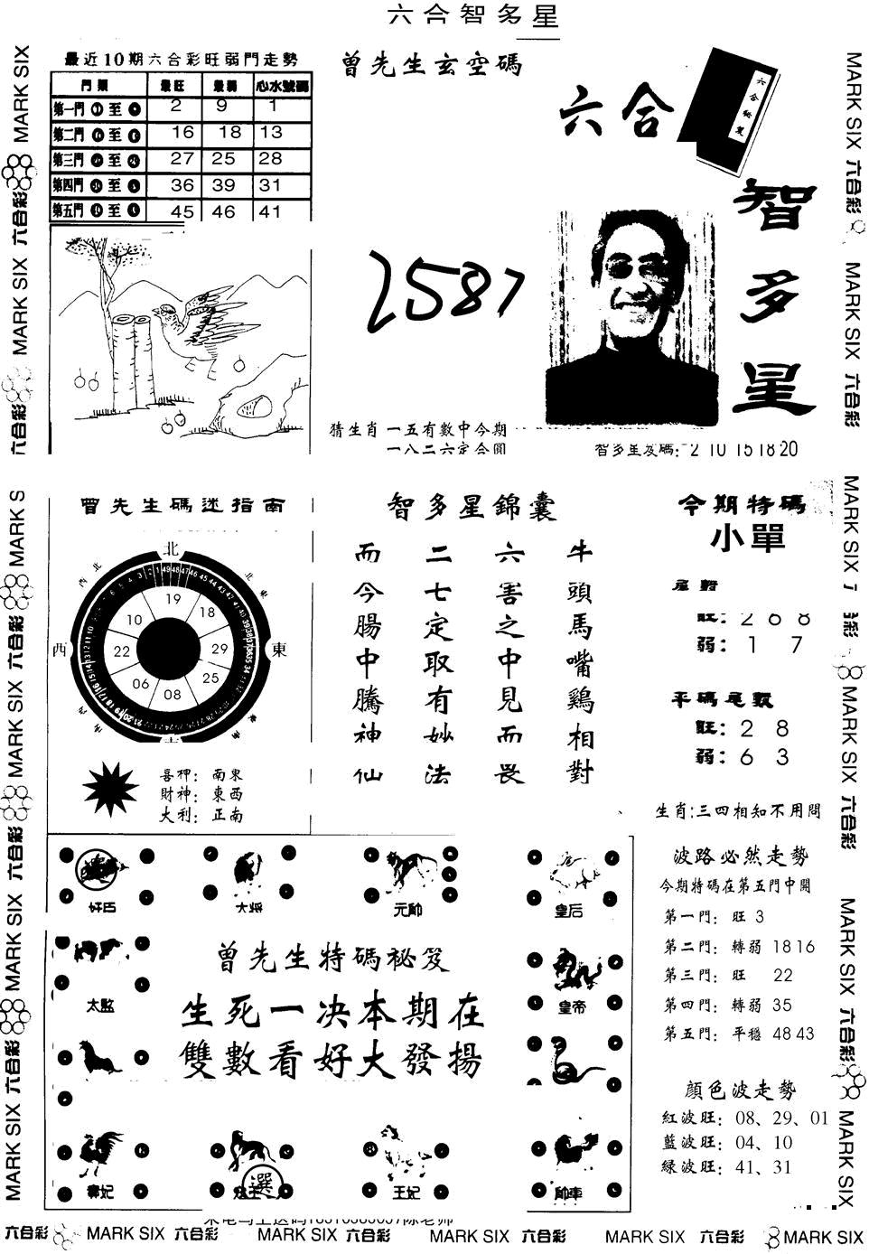 另六合智多星(早图) 第109期