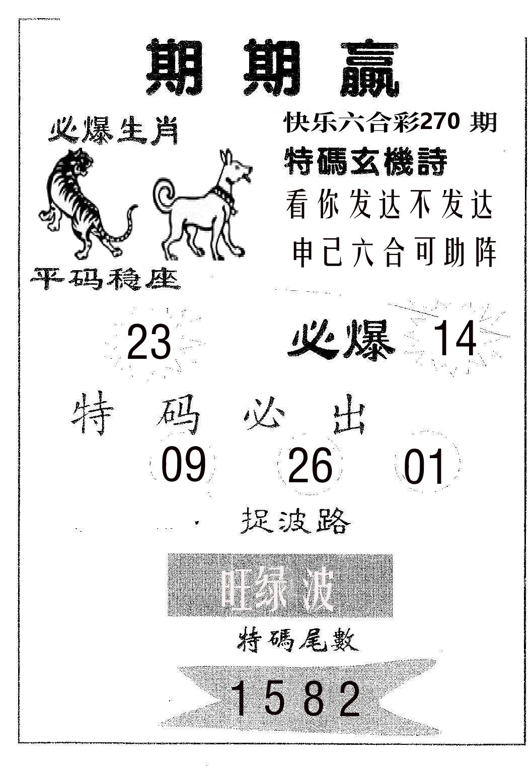 期期赢 第269期