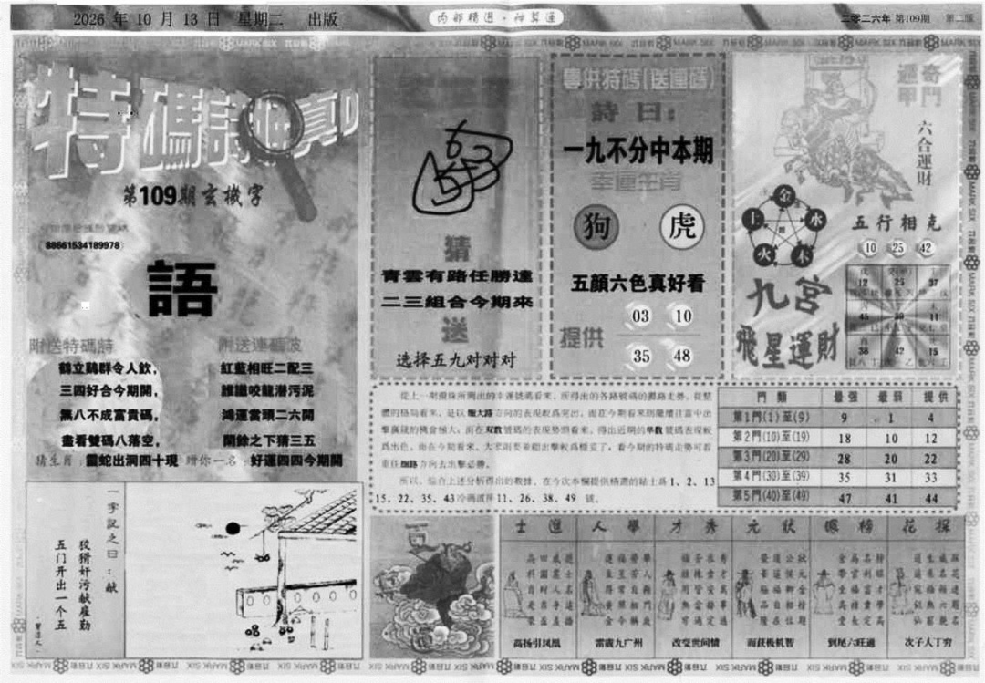 内部精选神算通B 第109期