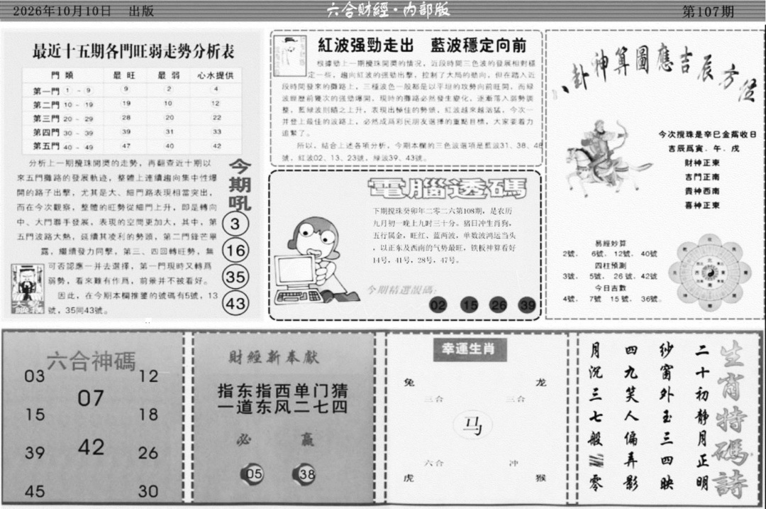 中财经B 第108期